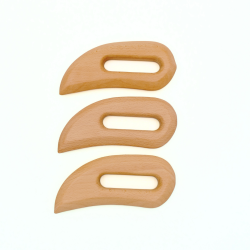 Przyrząd do Gua Sha z drewna do masażu z miejscem na dłoń