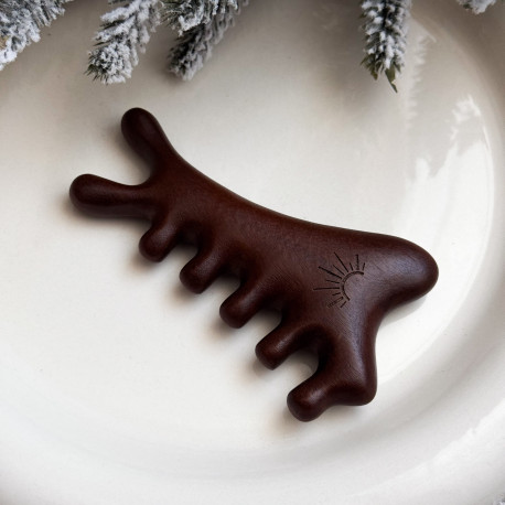 Przyrząd do Gua Sha z drewna do masażu powięzi z końcówkami do akupresury - Wschód