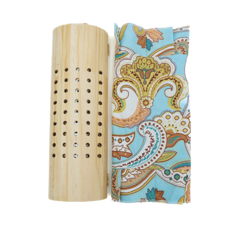 Półwałek drewniany do moksoterapii z pokrowcem – przyrząd do moksy TCM