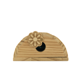 Półwałek drewniany do moksoterapii z pokrowcem – przyrząd do moksy TCM