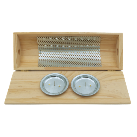 Półwałek drewniany do moksoterapii z pokrowcem – przyrząd do moksy TCM