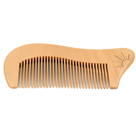 Grzebień z drewna do masażu głowy - Wschód - na porost włosów