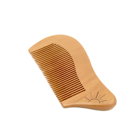 Grzebień z drewna do masażu głowy - Wschód - na porost włosów