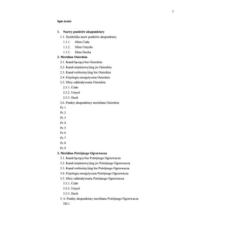 Punkty akupunktury, Osierdzie i Potrójny Ogrzewacz | Henryk Dyczek