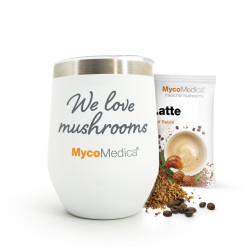 Kubek ze stali nierdzewnej „We love mushrooms"