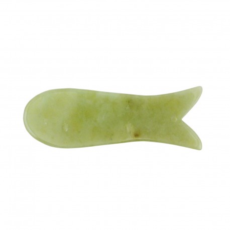 Kamień Gua Sha z jadeitu do masażu twarzy i okolic oczu Wschód - rybka