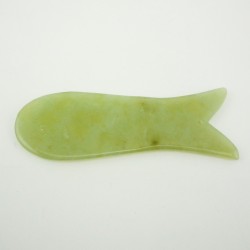 Kamień Gua Sha z jadeitu do masażu twarzy i okolic oczu Wschód - rybka