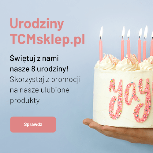Urodziny TCMsklep.pl! Świętuj z nami nasze 8 urodziny! Skorzystaj z promocji na nasze ulubione produkty