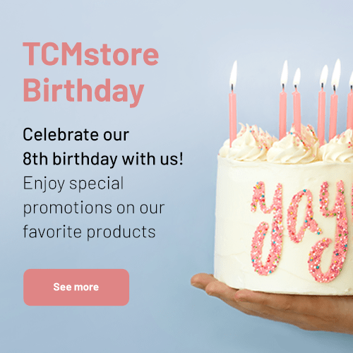 TCMstore Birthday! Celebrate our 8th birthday wit us! Enjoy special promotions on our favorite products